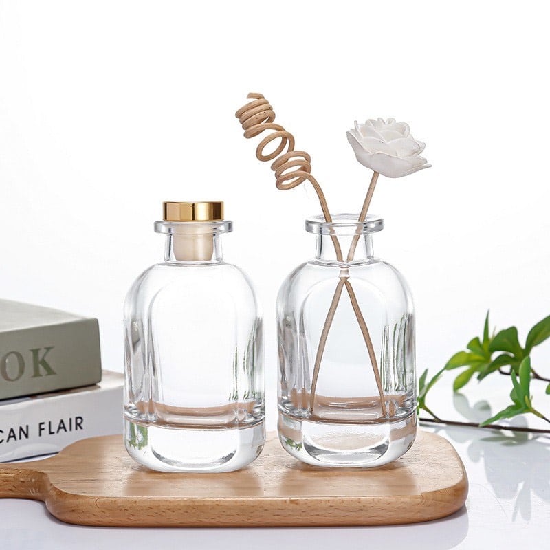 Μπουκάλι για Diffuser Διάφανο με χρυσό καπάκι 150ml - Candle.gr