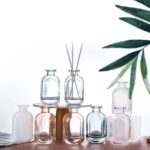 Μπουκάλι για Diffuser Γκρι - Μπλε με χρυσό καπάκι 150ml