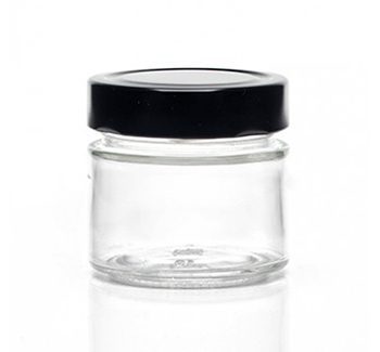 Black jar with lid
