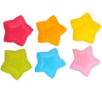 silicone muffin mould - star