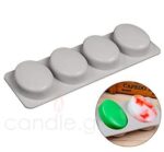 3D Silicone Mold for Oval Soap - 4 soaps