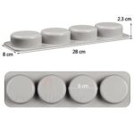 3D Silicone Mold for Soap Round - 4 soaps - Image 4