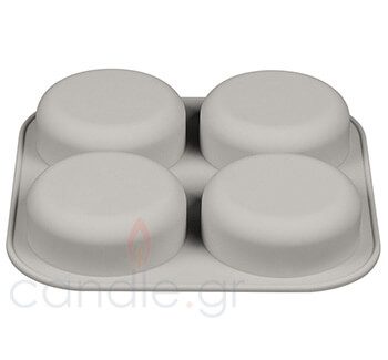 3D silicone mould for soap Round 4-position mould for soap making.