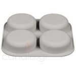 Καλούπι σιλικόνης 3D για Σαπούνι Στρογγυλό 4 θέσεων για κατασκευή σαπουνιών.