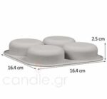 3D silicone mould for soap Round 4-position mould for soap making.