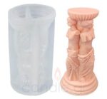 Silicone Caryatids mold (3 column statues)