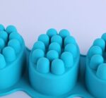 3D silicone mould for soap Round 4-position mould for soap making.