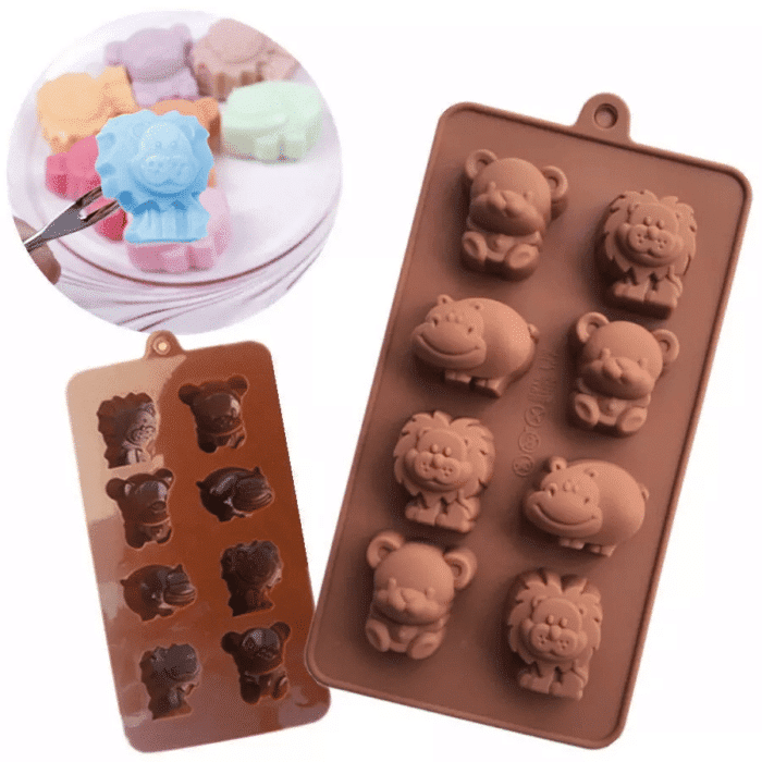 Wax Melts Αρκουδάκι-Λιονταράκι- Ιπποπόταμος (1) καλούπι σιλικόνης για ταρτακια wax melts