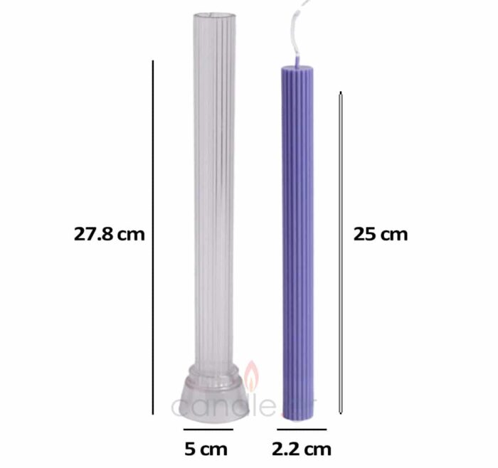 plastic-mold-lampada-stripes Καλούπι Πλαστικό για Κερί Δείπνου Ριγέ