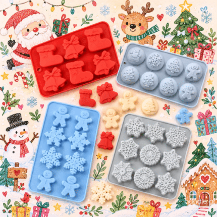 Christmas Melts Set x4 Καλούπια Σιλικόνης