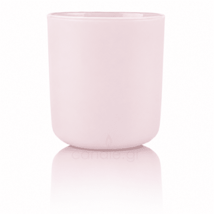 Γυάλινο ποτήρι για κερί Roma σε απόχρωση baby pink