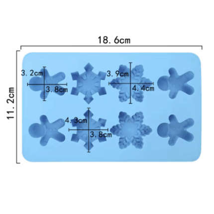 Καλούπι Σιλικόνης Wax Melts - Ginger Snowflake