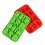 Καλούπι σιλικόνης για wax melts με χριστουγεννιάτικα σχέδια, δεντράκι, Άγιος Βασίλης, χιονάνθρωπος, δώρο και μπισκοτάκι.