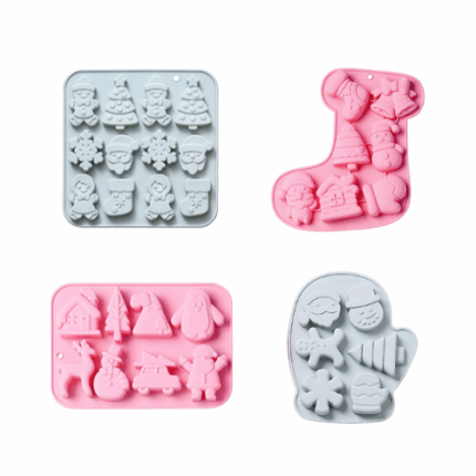 Καλούπι Σιλικόνης Wax Melts - Γιορτινά Σχέδια