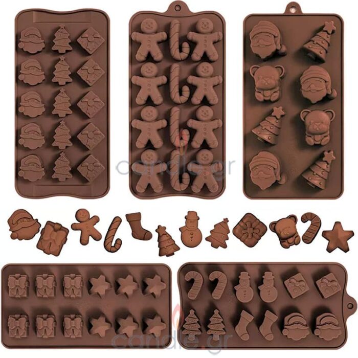 Καλούπι Σιλικόνης Χριστουγεννιάτικα - διάφορα σχέδια