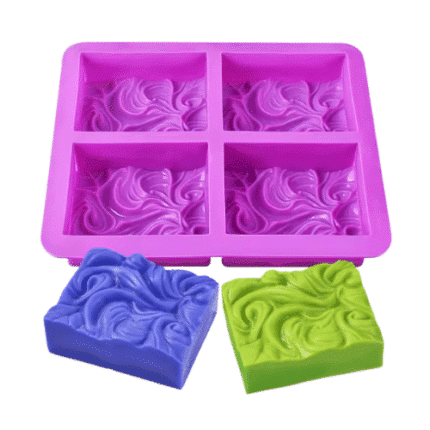 Καλούπι Σιλικόνης για Σαπούνι Ανάγλυφο - 4 θέσεων