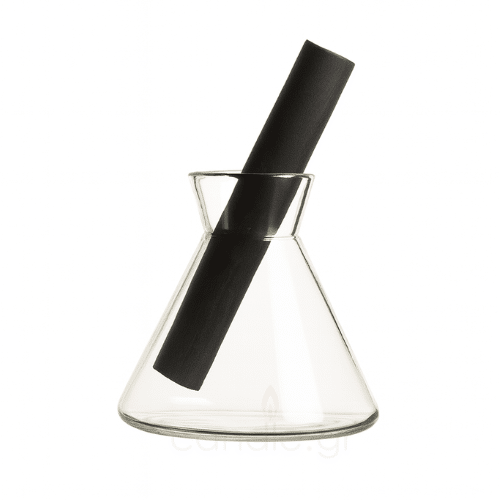 Μπουκάλι Lab Flask Διάφανο με Μαύρο Fiber Reed - 200ml Μπουκάλι Lab Flask Διάφανο με Μαύρο Fiber Reed - 200ml