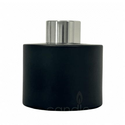 Μπουκάλι Κύλινδρος Μαύρο Ματ 100ml με βιδωτό καπάκι